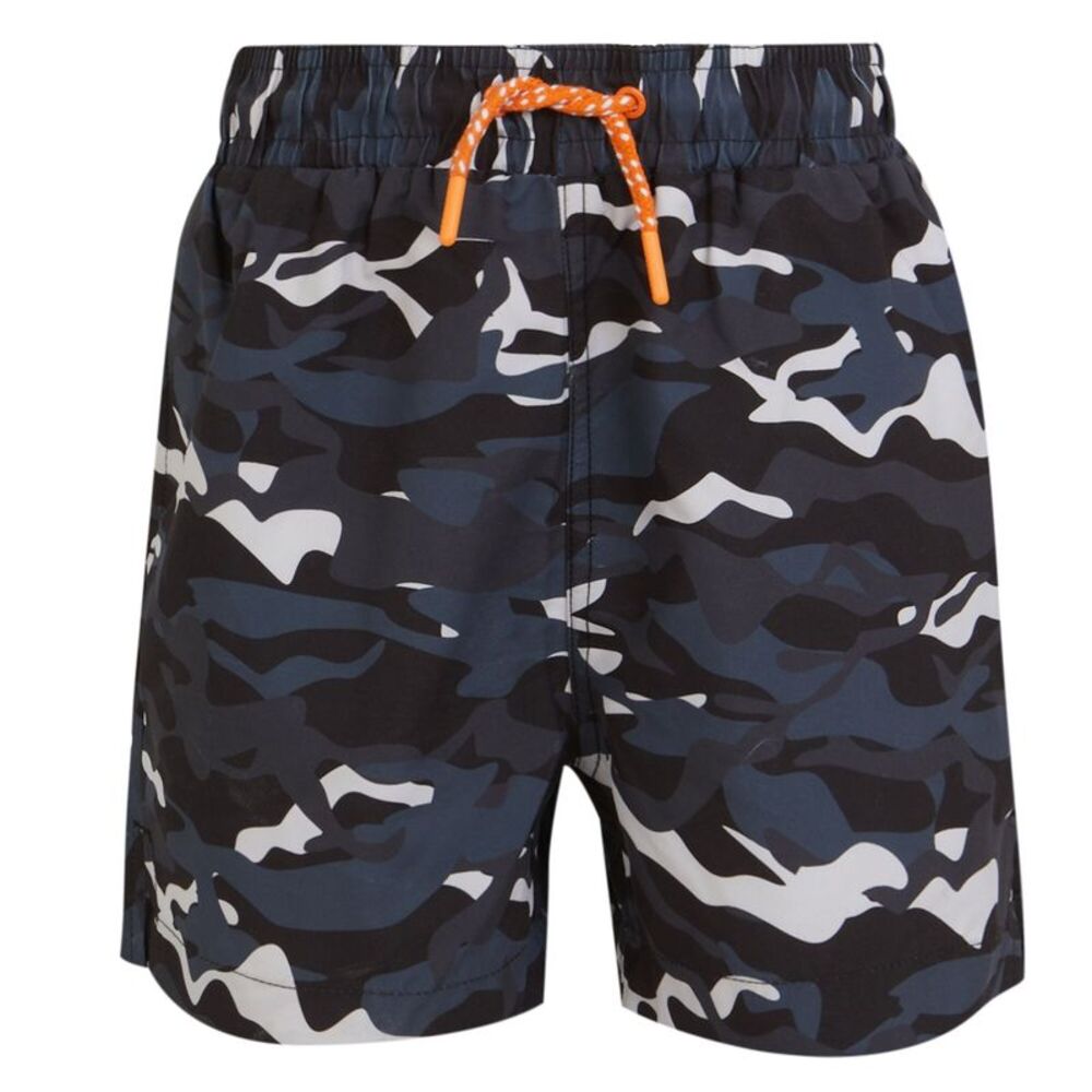 Regatta Childrens/Kids Skander III Camouflage Swim Shorts / Black